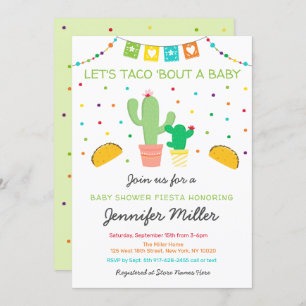 Fiesta Cactus Taco Bout A Baby shower Kaart