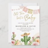 Fiesta Cactus Waterverf Baby Couples Shower Invit Kaart (Voorkant)