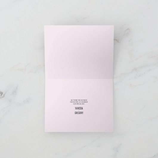 "Fiesta" - Carte de remerciements Mariage plié (Intérieur)