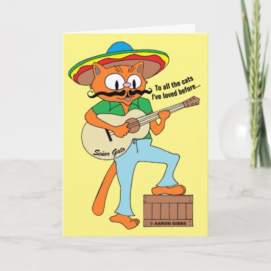 Fiesta Cat Gato Cinco de Mayo Funny Blank Kaart (Voorkant)