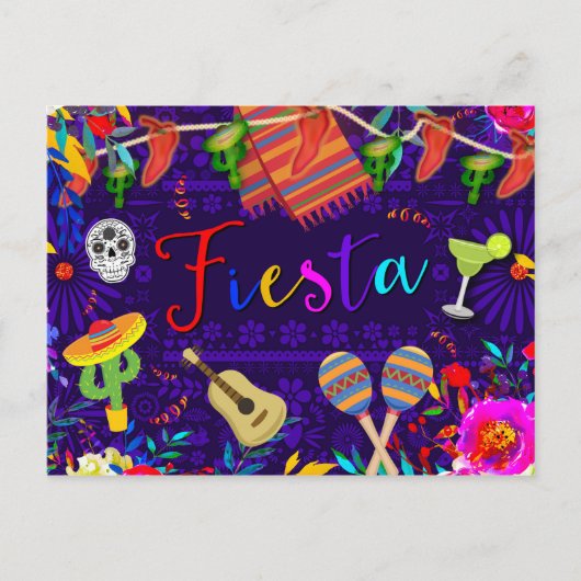 Fiesta Celebration Birthday Party Cinco de Mayo Briefkaart (Voorkant)