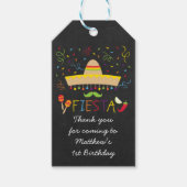 Fiesta Chalkboard Party Favor Labels Cadeaulabel (Voorkant)