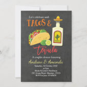 Fiesta Chalkboard Tacos et Tequila Invitation (Devant)