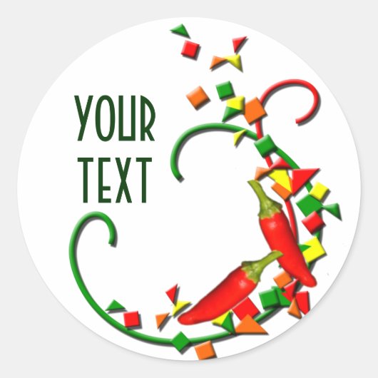 Fiesta Chili Peppers Sticker (Voorkant)