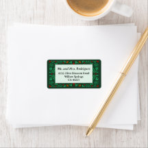 Fiesta Christmas Return Address Label