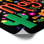 Fiesta Cinco De Mayo Grappig Mexicaans feest 5 De  Poster (Hoek)