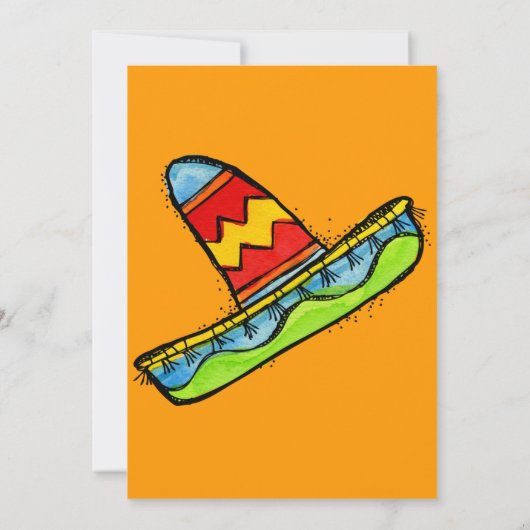 Fiesta Cinco de Mayo Invitations Orange (Dos)