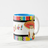 Fiesta Collie Mug à café à deux tons (Devant droit)