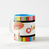 Fiesta Collie Mug à café à deux tons (Devant gauche)