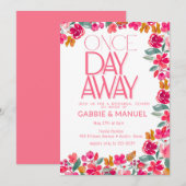 Fiesta Colorful Floral Black Rehearsal Dinner Kaart (Voorkant / Achterkant)