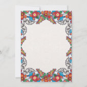 Fiesta Colorful Flowers Botanical Spanish Wedding Kaart (Achterkant)