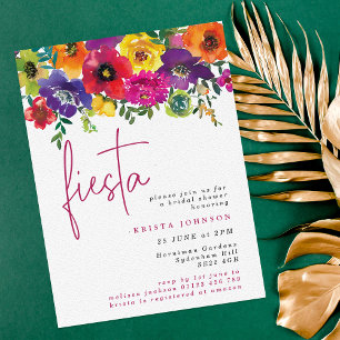 Fiesta Colorful Flowers Vrijgezellenfeest Kaart