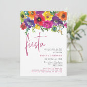 Fiesta Colorful Flowers Vrijgezellenfeest Kaart (Staand voorkant)