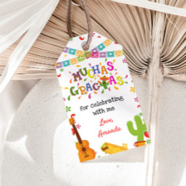 Fiesta Confetti Mexican Birthday Bedankt Label Cadeaulabel