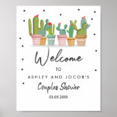 Fiesta Couples douche Cactus Affiche de bienvenue  (Devant)
