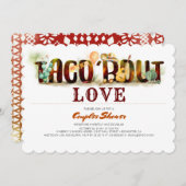Fiesta Couples Douche Uitnodiging Taco Over Liefde (Voorkant / Achterkant)