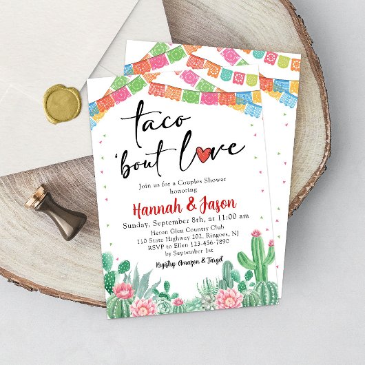 Fiesta Couples Shower Invitation Mexican Theme Kaart