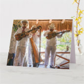 FIESTA DE BANDE MEXICAINE ! CARTES D'ANNIVERSAIRE  (Fleur jaune)