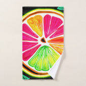 Fiesta de fruits d'agrumes de néon (Serviette à main)