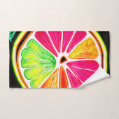 Fiesta de fruits d'agrumes de néon (Serviette à main)