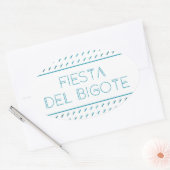 Fiesta Del Bigote Ovale Sticker (Envelop)