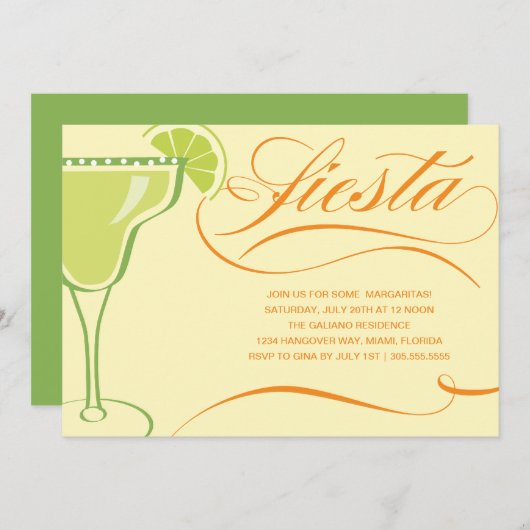 FIESTA D'ÉTÉ | INVITATION DE PARTI (Devant / Derrière)