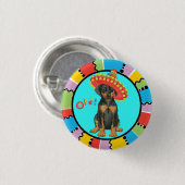 Fiesta Doberman Pinscher Button (Voorkant /achterkant)