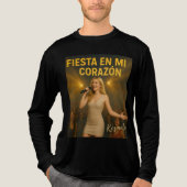 Fiesta en mi corazón - Langarmshirt Herren Tri-Blend Shirt (Voorkant volledig)