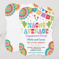 Fiesta Engagement Invitation Nacho Moyenne Party