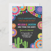 Fiesta Engagement Party Invitation Cactus mexicain (Devant)