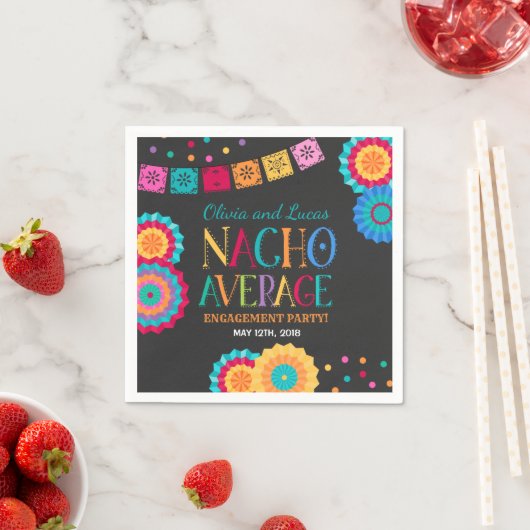 Fiesta Engagement Party Napkin Nacho Gemiddelde Pa Servet (Insitu)