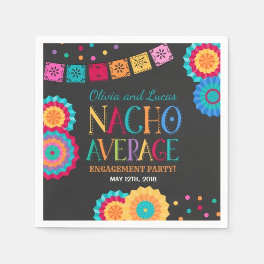 Fiesta Engagement Party Napkin Nacho Gemiddelde Pa Servet (Voorkant)