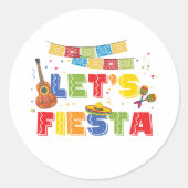 Fiesta Feest Ronde Sticker Label (Voorkant)