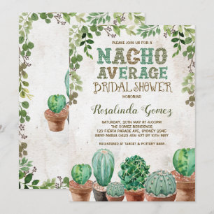 Fiesta Fête des mariées Cactus Invitation Succulen
