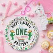 Fiesta First | 1e verjaardag Papieren Bordje (Feest)