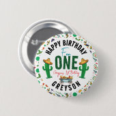 Fiesta First | 1e verjaardag Ronde Button 5,7 Cm (Voorkant /achterkant)