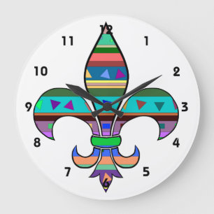 Fiesta Fleur de Lis Clock Grote Klok