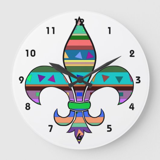 Fiesta Fleur de Lis Clock Grote Klok (Voorkant)
