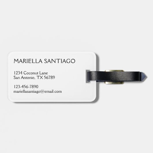 Fiesta Floral Bagagelabel (Achterkant horizontaal)