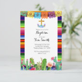 Fiesta Floral Baptême Christening Carte d'invitati (Debout devant)