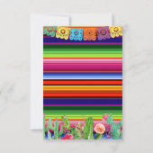 Fiesta Floral Baptême Christening Carte d'invitati (Dos)