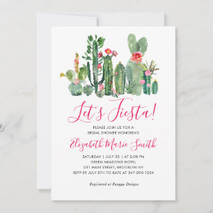 Fiesta Floral Cactus Succulent Vrijgezellenfeest Kaart