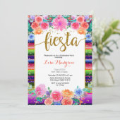 Fiesta Floral Graduation Invitation Party Mexicain (Debout devant)