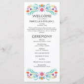 Fiesta Floral Wedding Programme (Devant)
