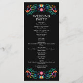 Fiesta Floral Wedding Programme (Dos)