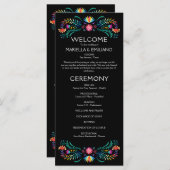 Fiesta Floral Wedding Programme (Devant / Derrière)
