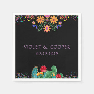 Fiesta Florals en Cactus Wedding Servet