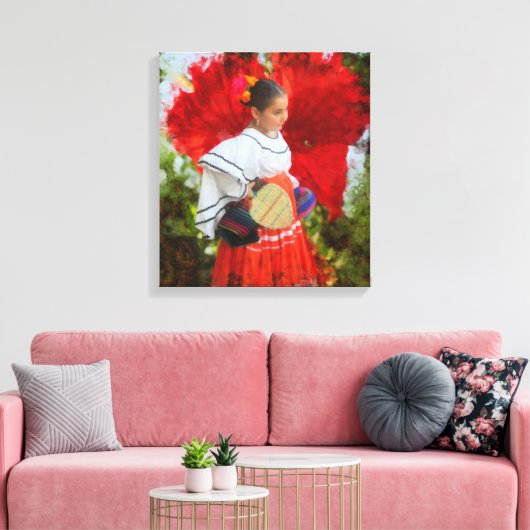 Fiesta Flower 2555 Canvas Art Print (Insitu (Woonkamer))