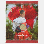 Fiesta Flower 2555 Fleece Deken (Voorkant)