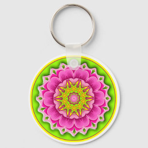Fiesta Flower Round Sleutelhanger